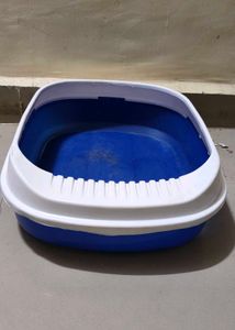 Blue Plastic Cat Litter Box