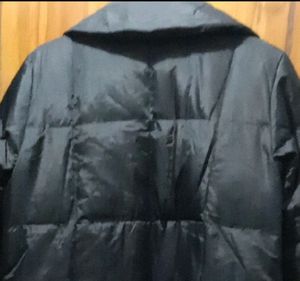 Vintage Black Longline Puffer Coat