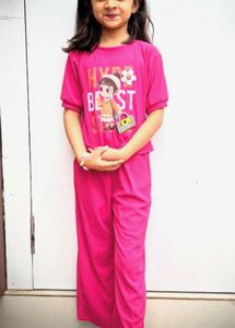 Cute Pink Girls T-Shirt & Pants Set