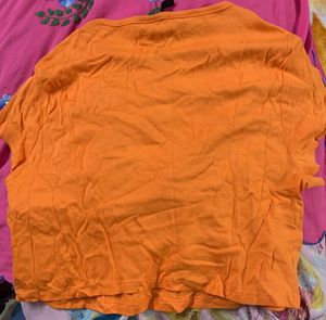 Orange Cropped Top H&amp;M