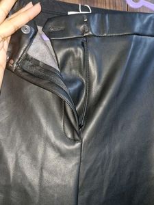 marks and spencer Leather Look Straight Leg Trouse