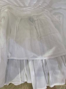 Pleated Pure White Summer Skirt 🕊️