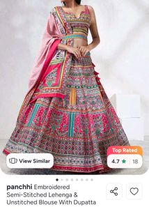 semi bridal multi colour lehenga panchii brand