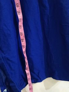 Blue Embroidered SHORT Kurti
