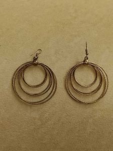 2PAIR Chunky Hoop Dangle Earrings