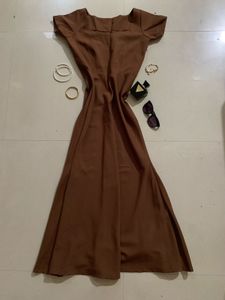 Chic Brown Maxi Gown