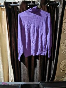 Purple Turtleneck Sweater
