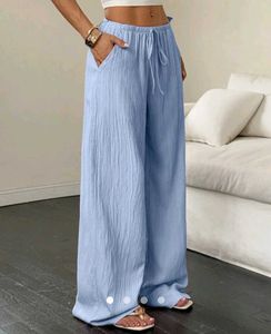Light Blue Crinkle Pants