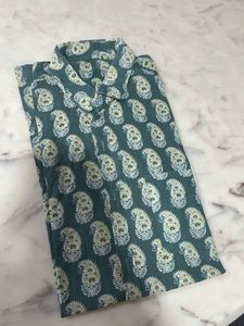 Pure 100% Cotton Mulmul Men's Paisley Print Shirt