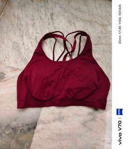 Maroon Sports Bra
