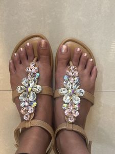 Embellished Flat Sandals