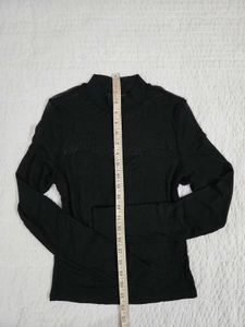 Black Sheer Mock Neck Top bust 34/36