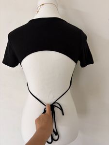sexy backless Crop Top😭🤍