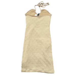 Beige Halterneck Dress