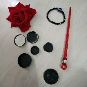 Kajal,Hair Stick &amp; Rose Pin