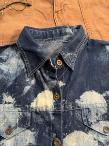 Denim Bleach Tie-Dye Shirt