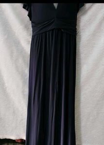 Elegant Navy Blue Maxi Dress 44.46.48