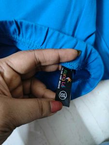 Blue half Leggings