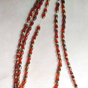 Combo Of Five Red&amp;Gold Mix Cristal Mala.