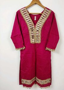 Elegant Mirror Work Kurta