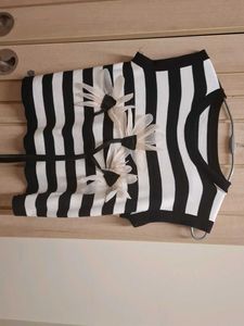 Striped Floral Sleeveless Top