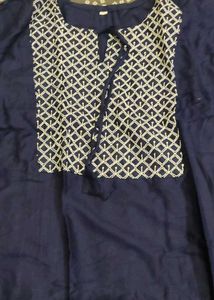New Elegant Blue  Embroidered Kurta