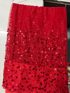 Stunning Red Sequin Saree