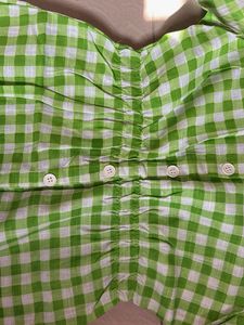 Green Gingham Casual Summer Dress