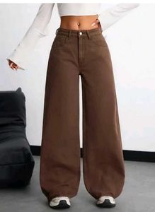Brown Wide Leg Jeans