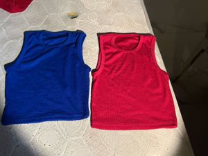 Ribbed Racerback Crop Tops (Set of 2)