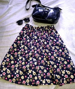 Floral Print Mini Skirt