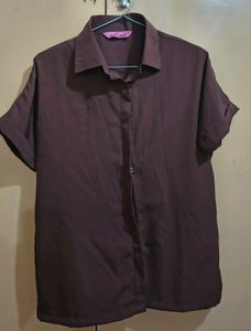 Stylish Maroon Button-Up Shirt❤️😍