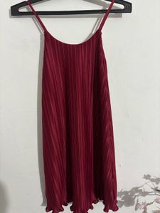 Pleated Slip Dress