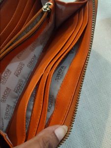 Michael Kors Orange Leather Wallet