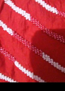 Beautiful Red kurta with White Beads