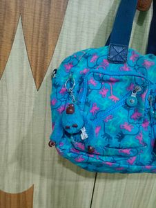 Kipling blue pattern bag