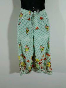 Sea Green Printed Overcoat Style Kurta Set