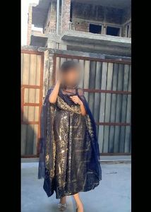 Stunning Blue &amp; Gold Lehenga Choli