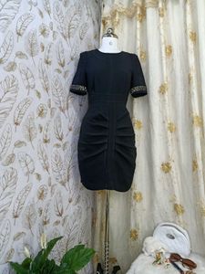 Elegant Black Ruched Dress