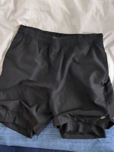 Azorte  Men's Black 2 in 1 Shorts Size 30