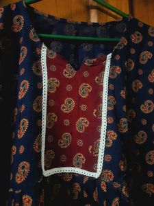 Blue Paisley Print Kurta