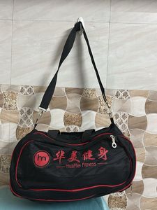 Black HuaMei Fitness Duffle Bag