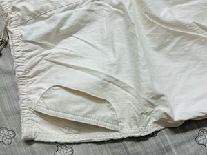 White Baggy Track Pants