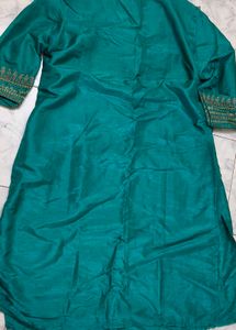 Teal Embroidered Kurta