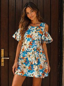 Floral Cold Shoulder Top