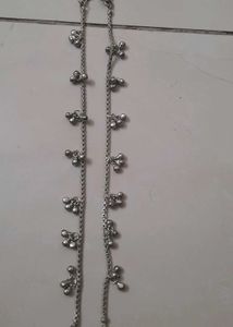 Silver Anklets with Bells