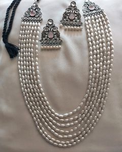 New Arrivals ❤️ Beautiful Pearl Long Neckpeice With Earrings 👌👌👌 TOTALLY NEW ❤️ 💯