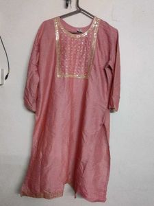 Pink Sequined Kurta