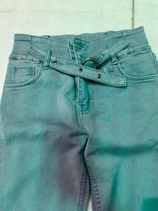 High Waisted Jeans with Belt