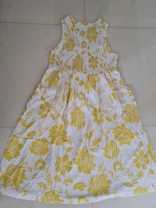 Yellow flower A line dress